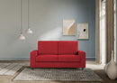 Divano 2 Posti 148x85x85 cm Sakar in Tessuto Rosso-2