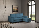 Divano 3 Posti con Pouf 208x155x85 cm Marrak in Tessuto Avio-3