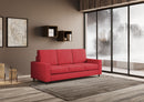 Divano 3 Posti 208x85x85 cm Sakar in Tessuto Rosso-3