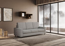 Divano 3 Posti 208x85x85 cm Sakar in Tessuto Grigio-3