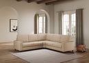 Divano Angolare 5 Posti 226x226x85 cm Sakar in Tessuto Beige-3