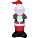 Babbo Natale Gonfiabile 77x68x184 cm con Regalo e 3 Luci LED-1