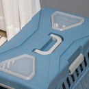 Trasportino per Cani e Gatti Pieghevole 56x31x37 cm Convertibile in Cuccia in PP e PVC Blu-8