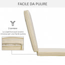 Cuscino per Lettino Prendisole da Giardino 188x53x8 cm in Poliestere Bianco Crema-5