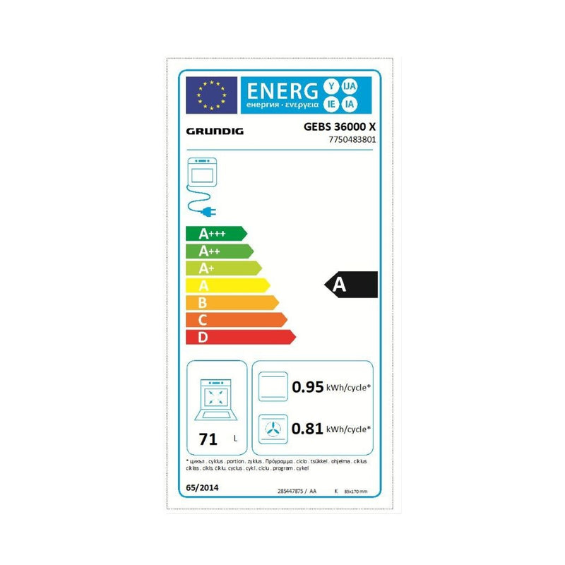 Forno multifunzione Grundig inox 71 litri classe D-4