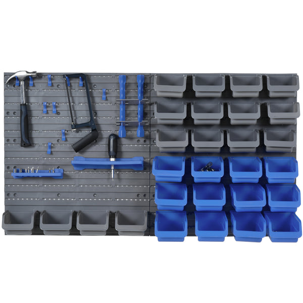 Boîte à outils 44pcs 54x22x95 cm avec boîtes réglables et amovibles en polypropylène bleu et gris online