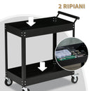 Carrello Porta Attrezzi Utensili da Lavoro 84,5x38x84 cm in Acciaio Nero-4