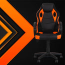 Sedia da Gaming Ergonomica 59x110/120x65 cm in Similpelle Nero/Arancio-5