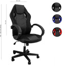 Sedia da Gaming Ergonomica 59x110/120x65 cm in Similpelle Nero/Blu-7