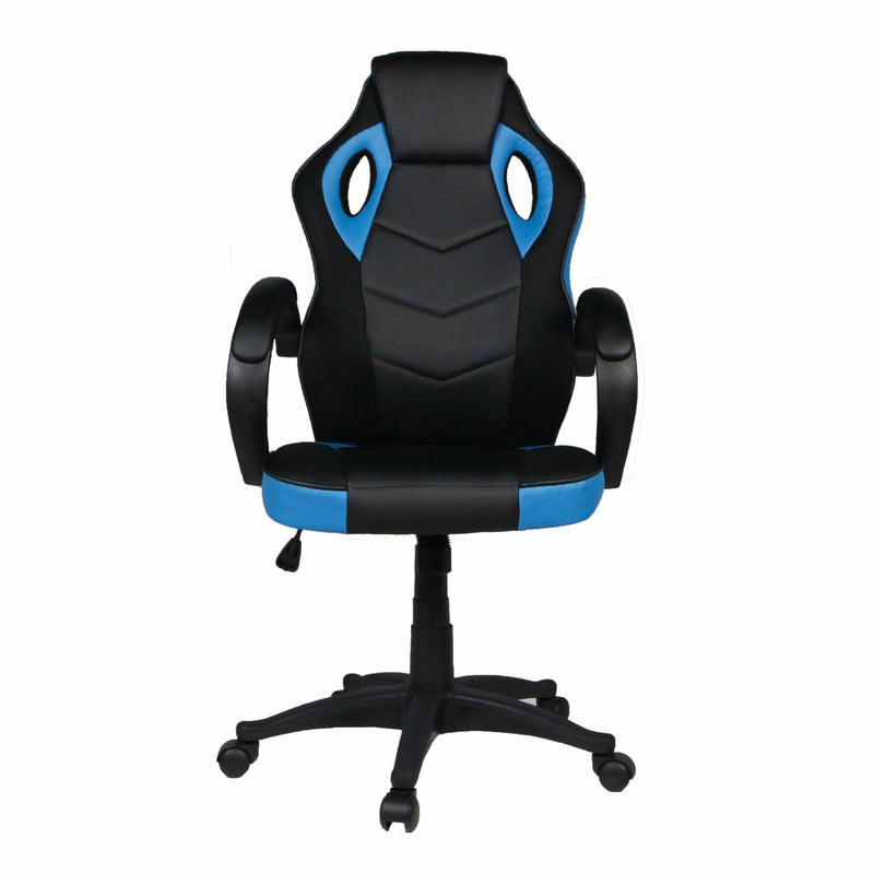 Sedia da Gaming Ergonomica 59x110/120x65 cm in Similpelle Nero/Blu-2