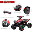 Mini Quad Elettrico per Bambini 12V Fari a LED Rosso-7