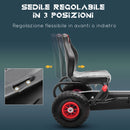 Go-Kart a Pedali per Bambini con Sedile Regolabile Rosso-4