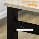 Set da Pranzo Tavolo Rettangolare e 4 Sedie in Acciaio e MDF Nero e Rovere-7