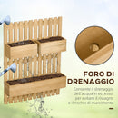 Fioriera da Esterno Verticale 60x16x80 cm Con 3 Vasi in Legno Rimovibili-7