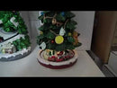 Boîte à musique de Noël Sapin de Noël 23x3x41,5 cm avec lumières musicales et train en mouvement