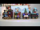 Train de Noël 49x16 cm avec ampoules lumineuses et sonores