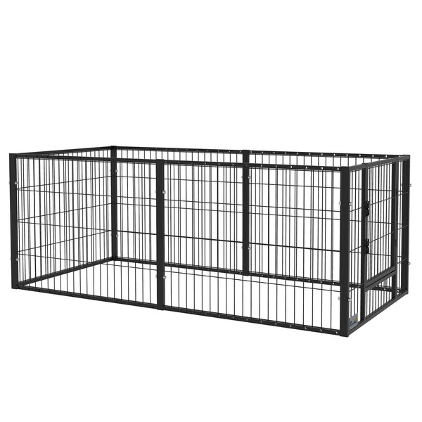 sconto Recinto per Cani di Piccola Taglia 82,5-150x79x61 cm in Metallo Nero