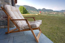 Poltrona Sdraio da Giardino 115x66x97 cm in Legno di Carpino-2