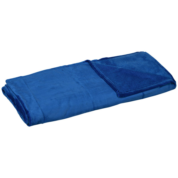 Couverture Réversible 203x152x0,5 cm en Flanelle 330 GSM Bleu Foncé online