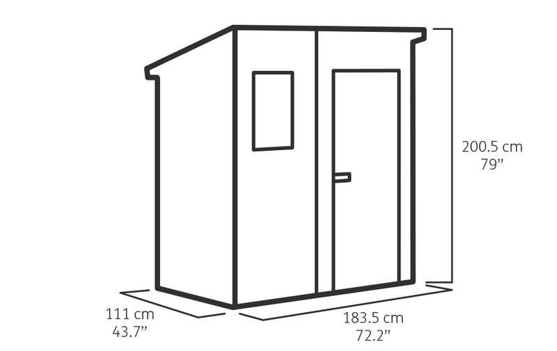 Casetta da Giardino Porta Attrezzi 183,5x200,5x111 cm in Resina Keter Manor Pent 6x4 Beige-8