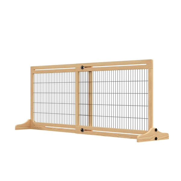 prezzo Barrière de sécurité pour chiens 104-183x36x69 cm extensible en bois