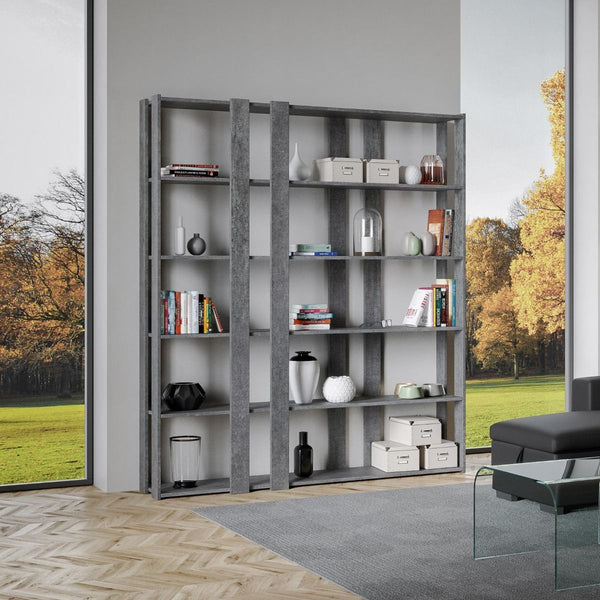 Libreria Moderna 5 Ripiani 178x36x204 cm in nobilitato Grigio acquista