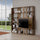 Libreria Moderna 5 Ripiani con Pannello per TV 178x36x204 cm in nobilitato Marrone