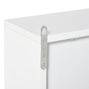 Armadietto Bagno a 2 Ante con Specchiera e Ripiano Regolabile  48x14,5x45 cm in MDF Bianco-6