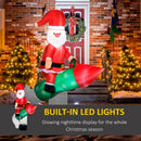 Babbo Natale Gonfiabile 154x76x183 cm con Missile e Luci LED-4