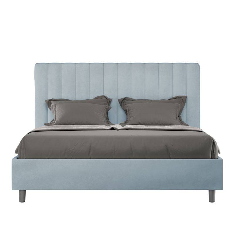 Letto Matrimoniale Francese Agueda Azzurro Varie Misure-1