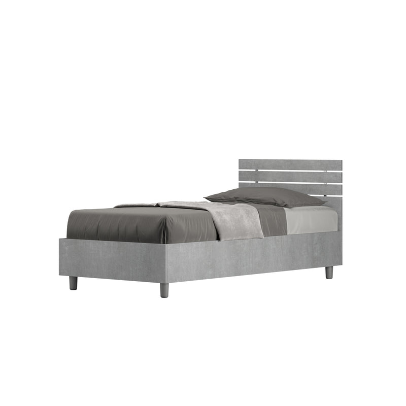 Letto Singolo Testata Dritta Ankel Grigio Varie Misure-1