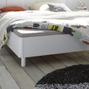 Letto Matrimoniale 183x211x116 cm in legno Ottica bianco laccato opaco-2