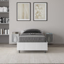 Letto Singolo Nuamo Bianco Frassino Varie Misure-4