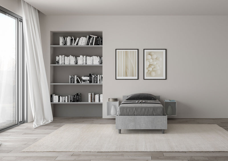 Letto Singolo Nuamo Grigio Varie Misure-2