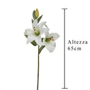 Set 6 Rami Artificiali Lilium Composto da 3 Fiori H 65 cm-2