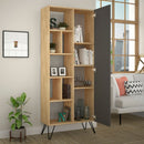 Libreria con Anta 80,6x29,6x191 cm in MDF Jedda Antracite-2