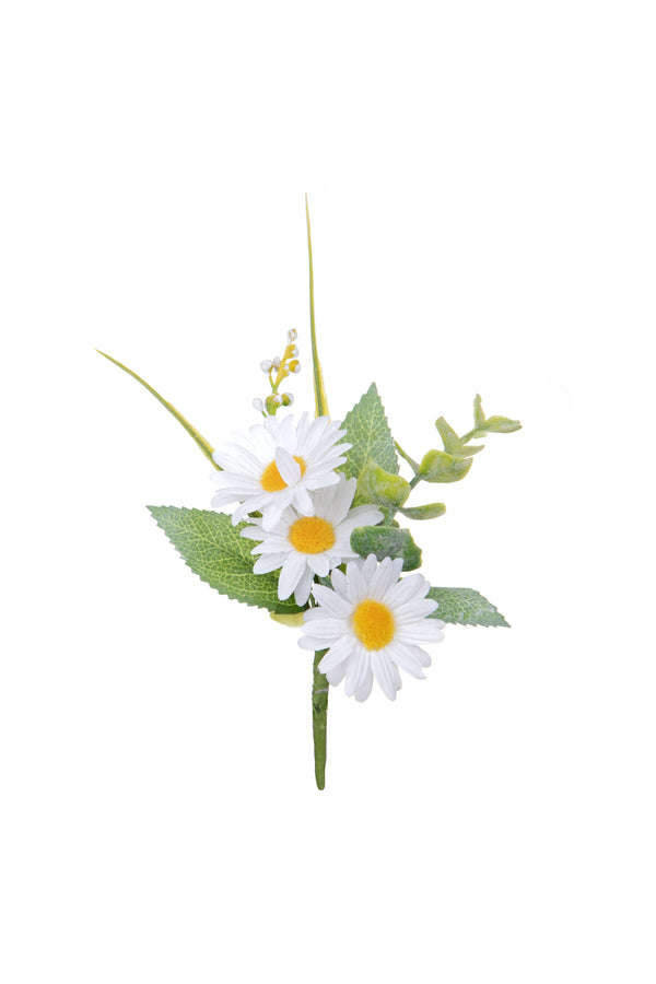 sconto Lot de 12 Branches en Bois Marguerite pour 3 H 13 cm