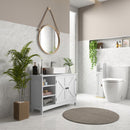 Mobile Sottolavello da Bagno 90x30x60 cm in Legno Bianco-7