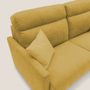 Divano Letto 3 Posti 196x102x97 cm Margot in Tessuto Giallo-4