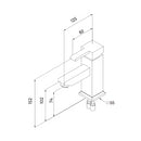 Rubinetto Miscelatore Monocomando Lavabo in Ottone Quadra Cromato-3