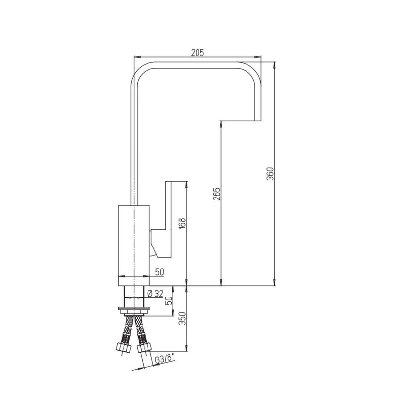 Rubinetto Cucina Miscelatore Monocomando Lavello Girevole in Ottone Paini Cromato Satinato-2