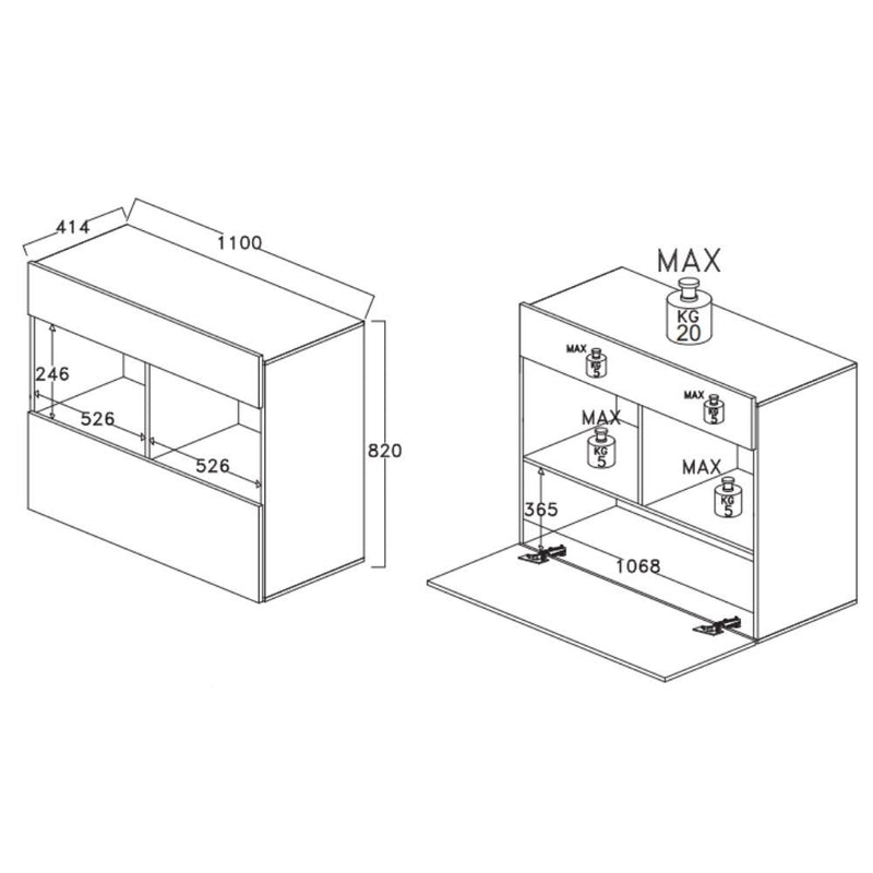 Mobile credenza madia Astrakat beton-3