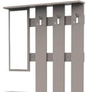 Mobile Ingresso Scarpiera Appendiabiti e Specchio 100x180x30 cm in MDF Rudolf Bianco-2