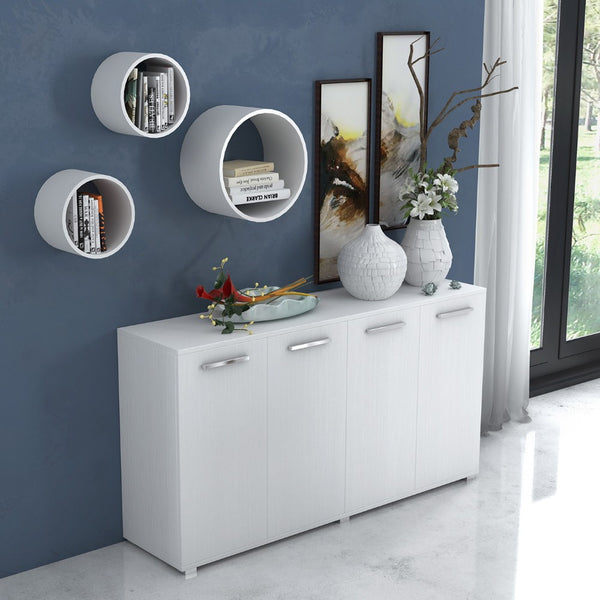 online Armoire polyvalente Viareggio 180 cm 4 portes Frêne blanc