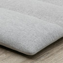 Poltrona da Terra 71x72x60 cm Schienale Reclinabile in Tessuto Grigio Chiaro-8