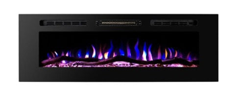 Cheminée Électrique Encastrable 46,5x91,4x12,1 cm Effet Flamme 1500W Amadeo 36 Noir prezzo