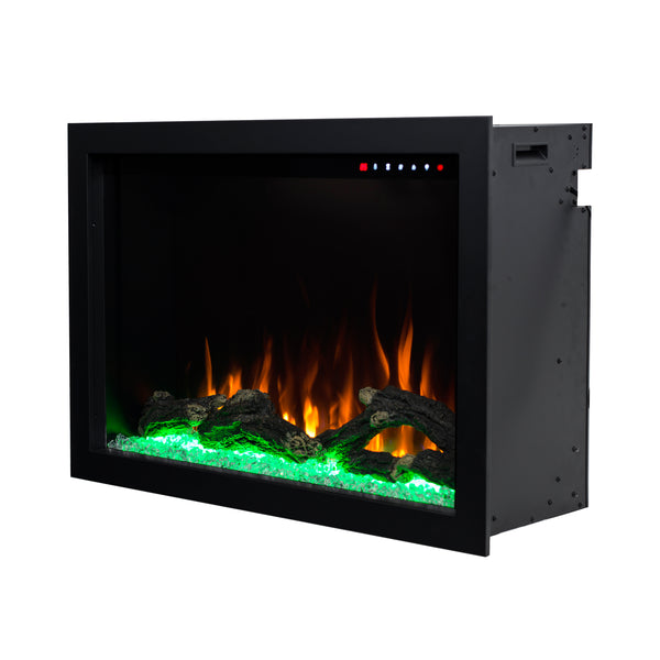 prezzo Cheminée Électrique Encastrable 61,3x89,6x30,4 cm Effet Flamme 1500W Nepal 34 Noir