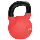 Kettlebell 10 Kg 19x12x22 cm in Metallo e Neoprene Rosso-1