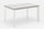 Table Extensible 140/220x90x75 cm en Métal avec Plateau en Céramique sur Verre Blanc