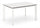 Table Extensible 140/220x90x75 cm en Métal avec Plateau en Céramique sur Verre Marbre Blanc